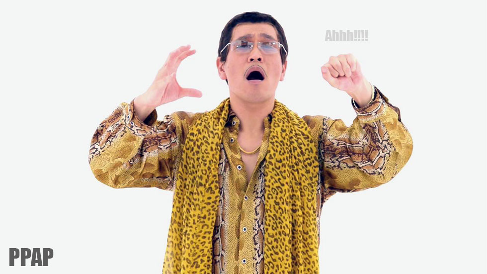 Questa foto descrive: Qual è il significato di Pen Pineapple Apple Pen - il tormentone di Piko Taro (PAPP)? vs Gangnam Style